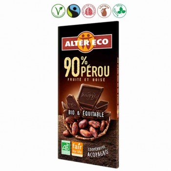 CHOCOLATE NEGRO 90% PERU...