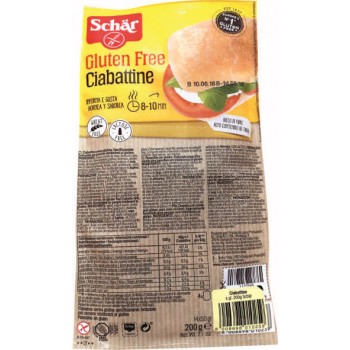 CIABATTINE SIN GLUTEN - 200GR.